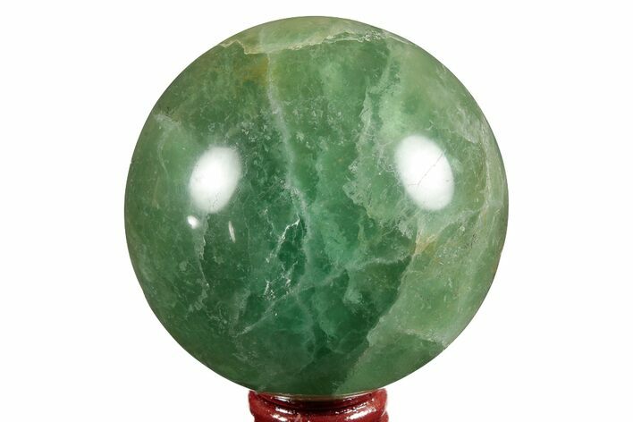 Polished Green Fluorite Sphere - Madagascar #191249